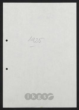 Werke Zillichs als Verfasser: Klingsor-Texte - 1925