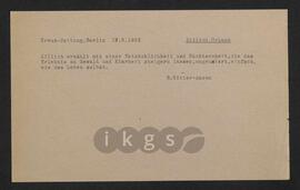 Materialsammlung: Rezensionen von Dritten zu Heinrich Zillichs „Der Urlaub“
