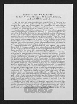 Materialsammlung: Thematische Sammlung - Riedl, Franz Hiernoymus