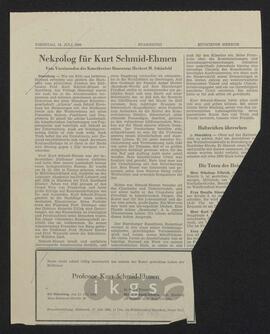 Materialsammlung: Thematische Sammlung zu Personen - Schmid-Ehmen, Kurt
