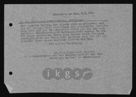 Korrespondenz mit dem Göttinger Arbeitskreis