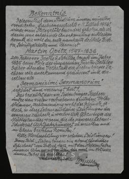Korrespondenz mit Müller, Gustav