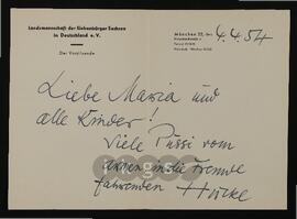 Familienbriefe: Zillich, Maria