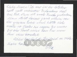 Kryptonachlass Maria Zillich: Korrespondenz - Bömches, Ella von