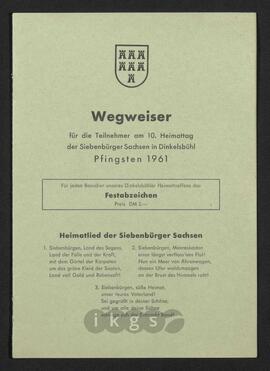 Materialsammlung: Thematische Sammlung - Heimattag der Siebenbürger Sachsen in Dinkelsbühl 1961
