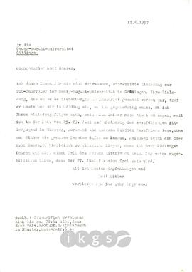 Korrespondenz mit Neumann, Friedrich