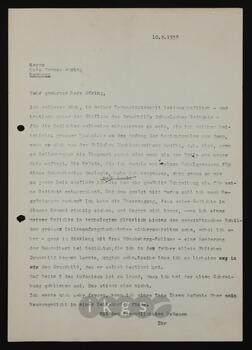 Korrespondenz mit Döring , Hans Werner