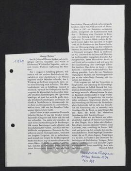 Werke Zillichs als Verfasser: Nachrufe - Markus, Gustav