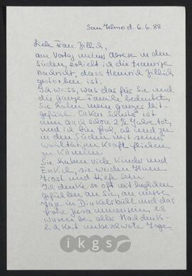 Kryptonachlass Maria Zillich: Korrespondenz - Schuster, Ruth