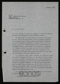 Korrespondenz mit der Josef-Weinheber-Gesellschaft