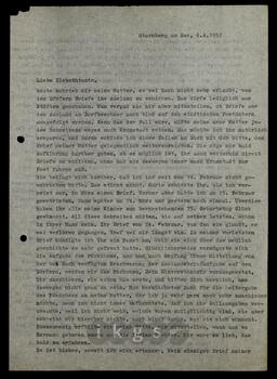 Familienbriefe: N.N., Elsbeth (Tante)