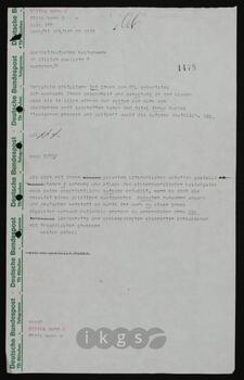 Korrespondenz mit Scheel, Walter