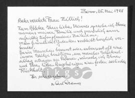 Kryptonachlass Maria Zillich: Korrespondenz - Cramer, Carl