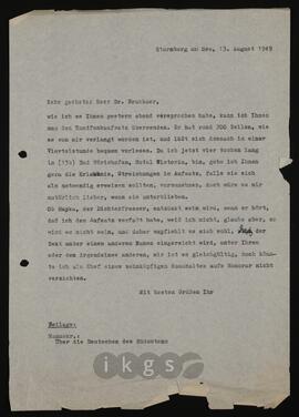 Korrespondenz mit Bruckner, Wilhelm (Landsmannschaft der Siebenbürger Sachsen in Deutschland e.V.)