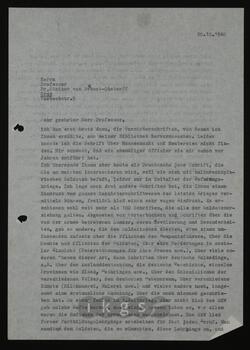 Korrespondenz mit Probszt-Ohstorff, Günther von