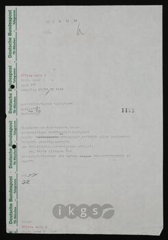Korrespondenz mit Wittmann, Fritz