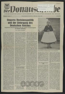 Werke Dritter: Weidlein, Johann: Ungarns Revisionspolitik und der Untergang des Deutschen Reiches. Ungarische Dokumentationen über die schwere Schuld Ungarns am Zweiten Weltkrieg, in: Der Donauschwabe, 26 (1976) 12 und 26 (1976) 13