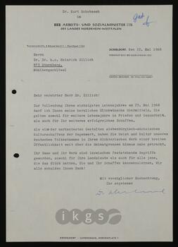 Korrespondenz mit Schebesch, Kurt