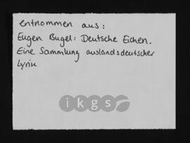 Korrespondenz mit Ott, Karl Alfons