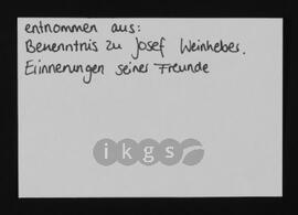 Korrespondenz mit Pozorny, Reinhard