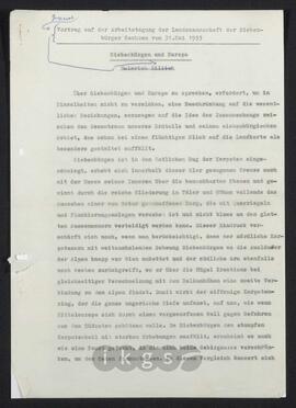 Werke Zillichs als Verfasser: Vorträge und Reden - Vortrag auf der Arbeitstagung der Landsmannschaft der Siebenbürger Sachsen vom 31. Mai 1953: Siebenbürgen und Europa