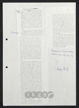 Werke Zillichs als Verfasser: Gratulation - Fritsch, Ludwig A.