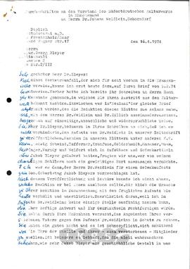 Korrespondenz mit Bleyer, Geog