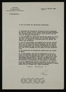 Korrespondenz mit Reiter, Albert