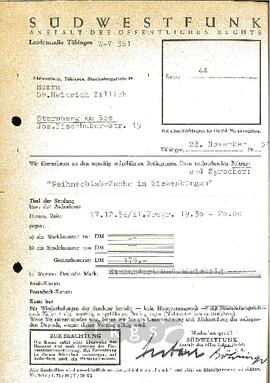 Lebensdokumente: Verträge - Südwestfunk