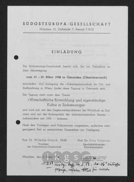 Materialsammlung: Thematische Sammlung zu Körperschaften und Organisationen - Südosteuropa-Gesellschaft