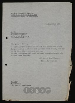 Korrespondenz mit dem Badischen Tagblatt