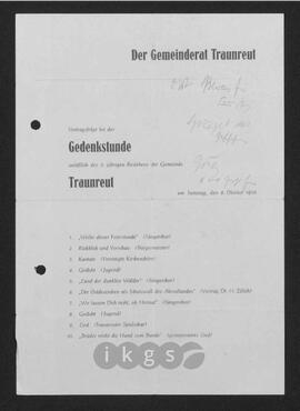 Materialsammlung: Thematische Sammlung zu Körperschaften und Organisationen - Gemeinderat Traunreut