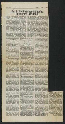 Materialsammlung: Thematische Sammlung - Weidlein, Johann