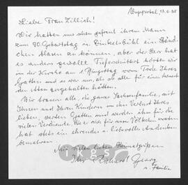 Kryptonachlass Maria Zillich: Korrespondenz - Georg, Richard