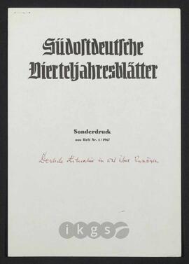 Werke Zillichs als Verfasser: Aufsätze und sonstige Arbeiten - Deutsche Literatur über und in Rumänien