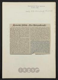 Materialsammlung: Rezensionen von Dritten zu Heinrich Zillichs „Der Weizenstrauß“