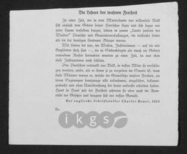 Werke Dritter: Boner, Charles: Die Lehrer der wahren Freiheit