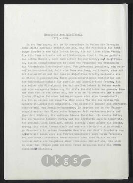 Werke Zillichs als Verfasser: Biografien - Egloffstein, Henriette von