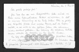 Kryptonachlass Maria Zillich: Korrespondenz - Jenaczek, Friedrich
