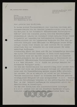 Korrespondenz mit Sporea, Constantin (Societatea Academica Romana – Rumänische Akademische Gesellschaft)