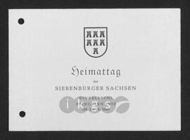 Materialsammlung: Thematische Sammlung - Heimattag der Siebenbürger Sachsen in Dinkelsbühl 1959