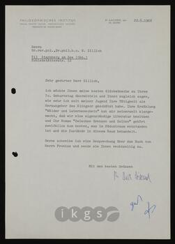 Korrespondenz mit Biemel, Walter