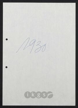 Werke Zillichs als Verfasser: Klingsor-Texte - 1930