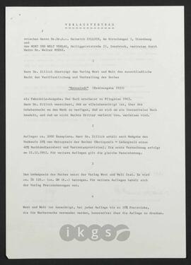 Lebensdokumente: Verträge - Verlagsverträge: Wort und Welt Verlag