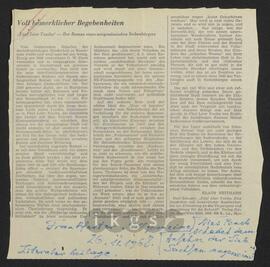 Materialsammlung: Rezensionen zu Werken Dritter von Dritten - Paul Schuster: Fünf Liter Tzuika. Eine Geschichte voll bemerklicher Begebenheiten zur Erinnerung an das Vergangene und Ausrichtung für die Zukunft