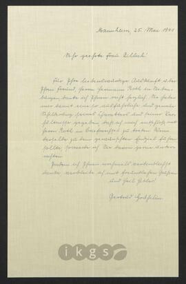 Kryptonachlass Maria Zillich: Korrespondenz - Grässlin, Gertrud