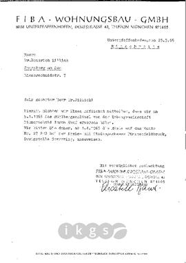 Korrespondenz mit der Fiba-Wohnungsbaugesellschaft mbH