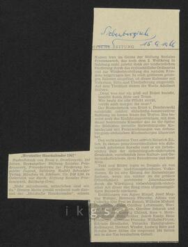 Materialsammlung: Rezensionen zu Werken Dritter von Dritten -Stiftung Soziales Friedenswerk, Freundeskreis zur Förderung begabter Jugend (Hrsg.): Herzhafter Hauskalender 1967